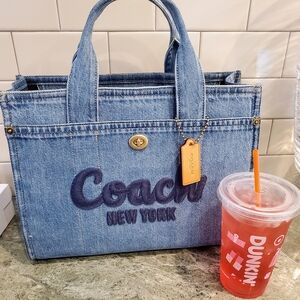 Coach Blue Denim Tote Bag